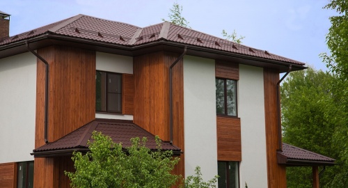 Металлочерепица камея GL 0,5 Velur20 RAL 3009 оксидно-красный
