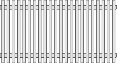 Решетка поперечная, жесткая Interbau 885x200x22 мм №901 белая