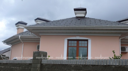 Труба водосточная AQUASYSTEM Белый RR20 D 90 мм, L 1 м